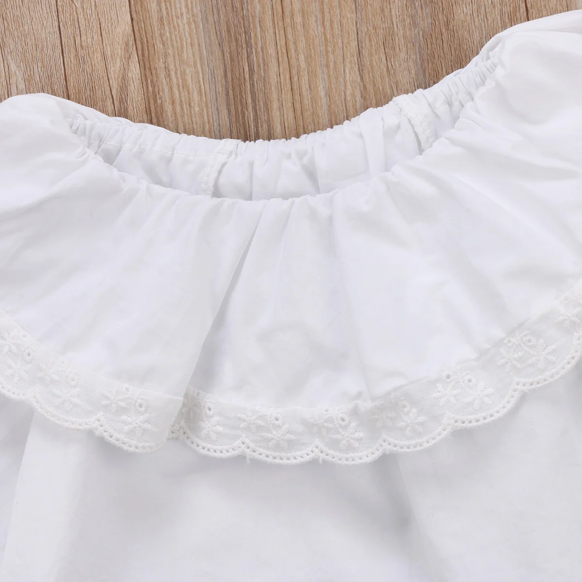 Baby Girls Off Shoulder Long Sleeve Tops Blouses Cute Cotton Clothes Newborn Clothing Lace |