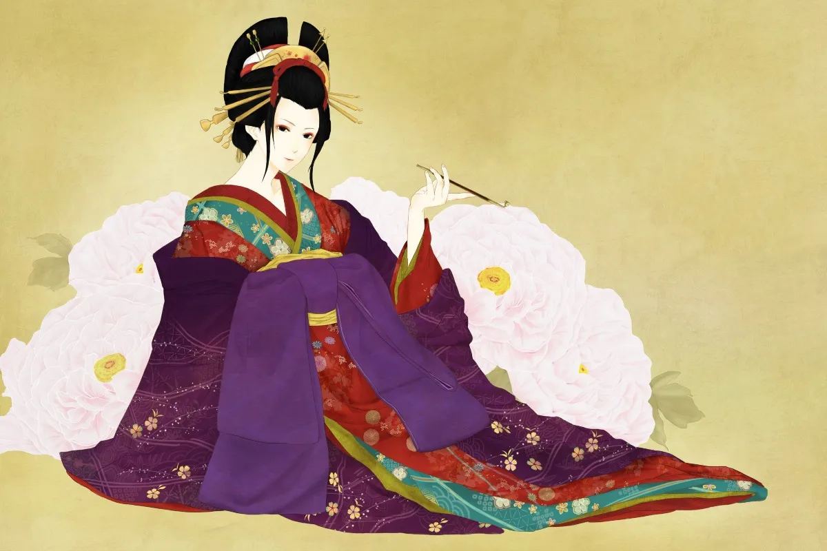 

Тканевый постер с рисунком на заказ art girl Japanese geisha с кимоно PDM164, Настенный декор, декор для комнаты, украшение для дома (доступны рамки)
