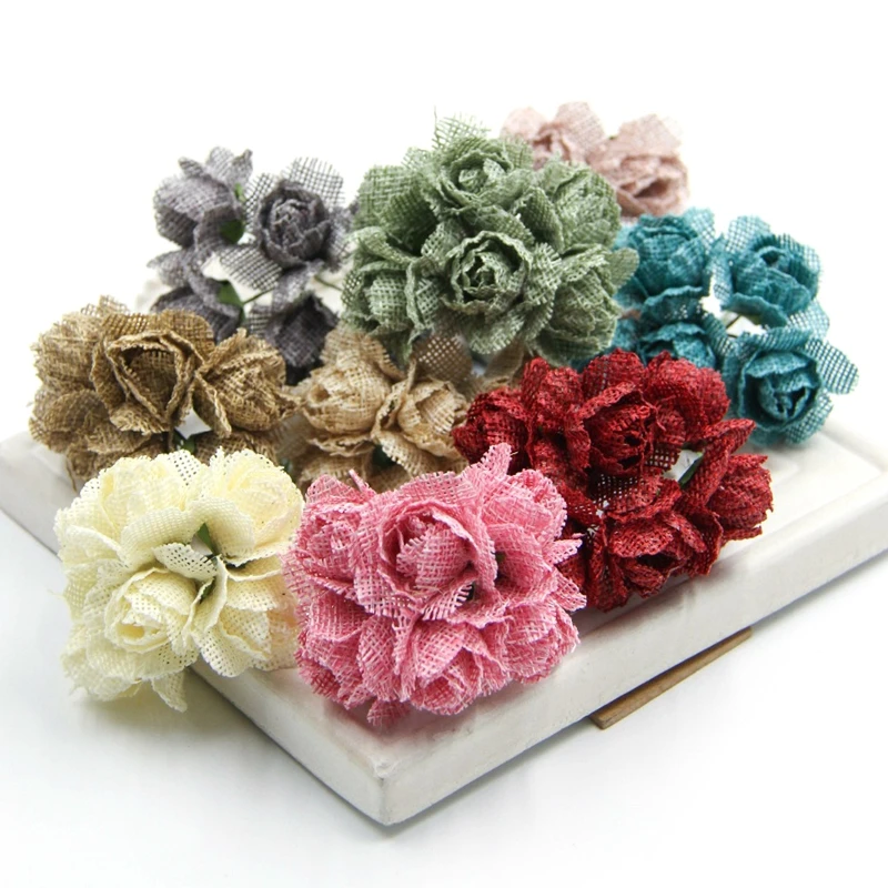 Искусственный джут искусственные цветы 6 шт.|flower bouquet|fake flowersfor bouquets |