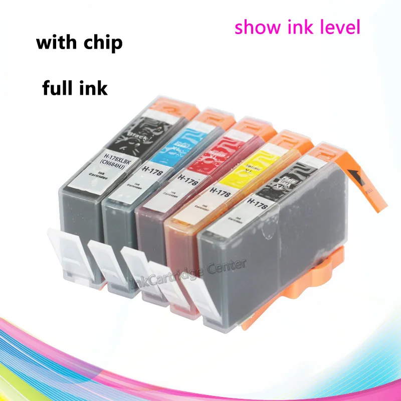 CISSPLAZA 5 совместимый чернильный картридж для hp178 5510 5515 6510 7510 B109a B109n B110a B209a B210a 3070A с