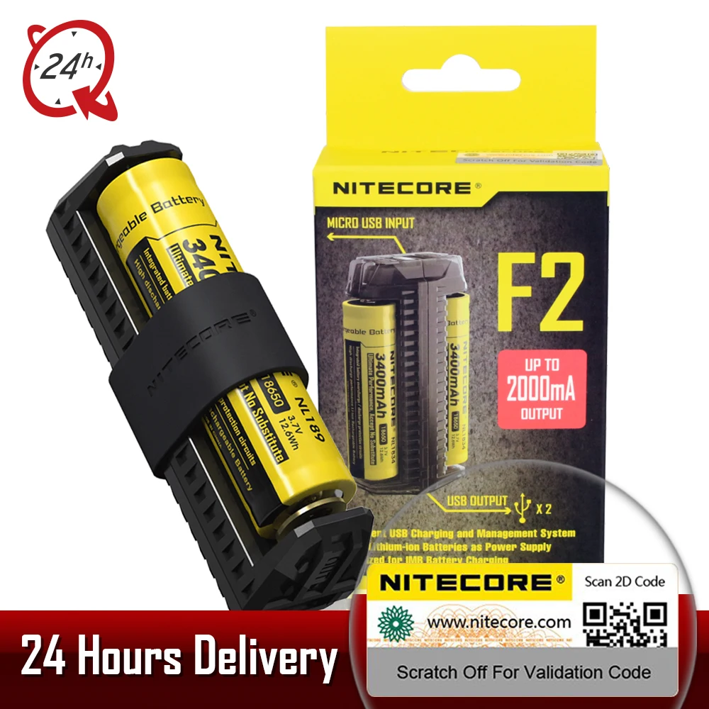100% оригинальное двухцелевое зарядное устройство NITECORE F1 F2 внешний аккумулятор
