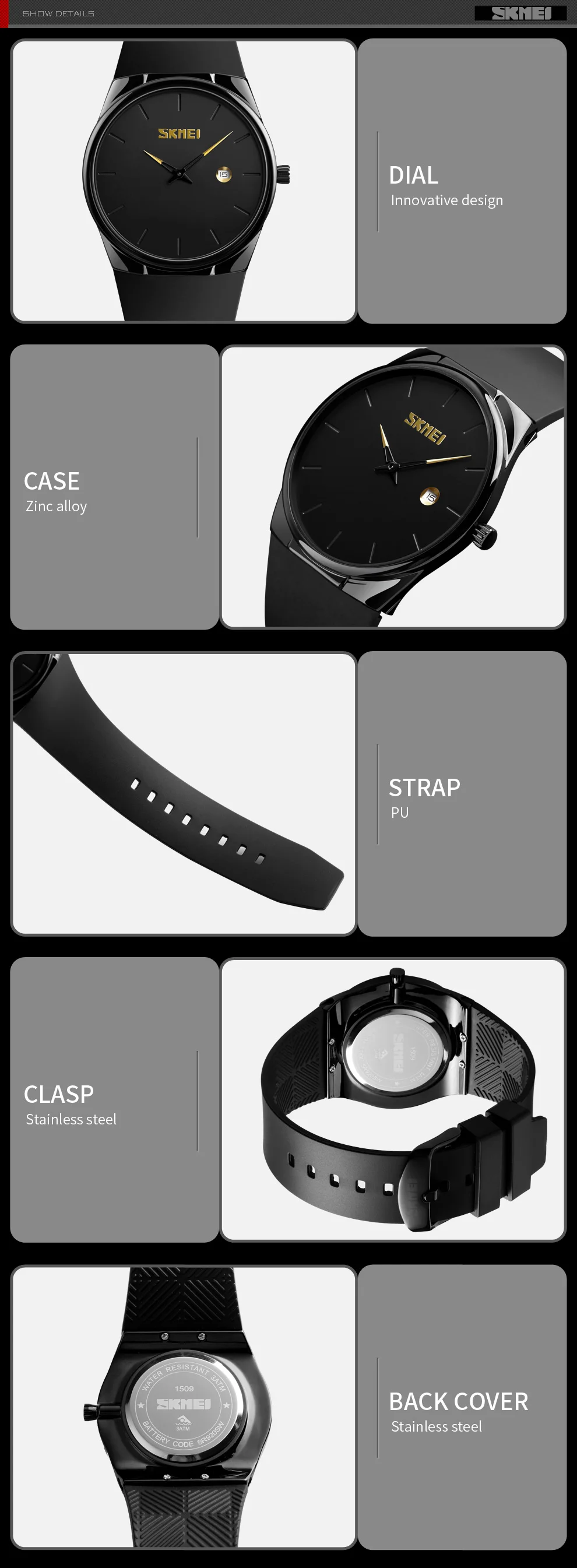 SKMEI Fashion Top Brand Luxury Sport Watch Men Quartz Watches Outdoor Waterproof Silicone Men's Wrist Watch Sports Clock
