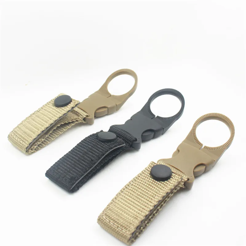 Military Nylon Key Buckle Hanging Water Bottle quickdraw carabiner clip for hiking Outdoor Travel Kits 3 Colors | Спорт и