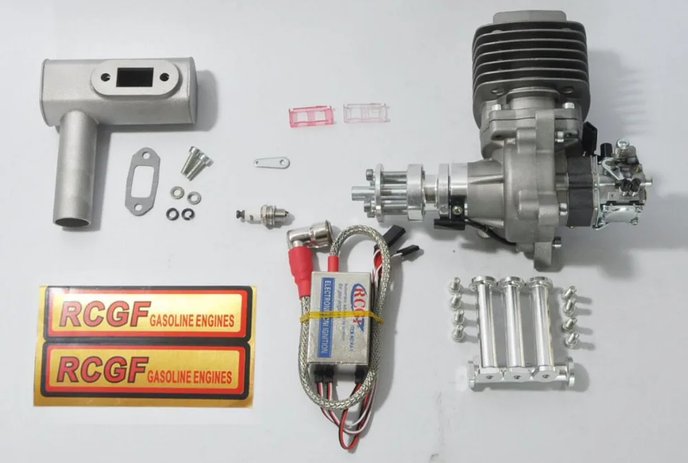 Бензиновый/бензиновый двигатель RCGF 56CC с карбюратором Walbro для радиоуправляемой