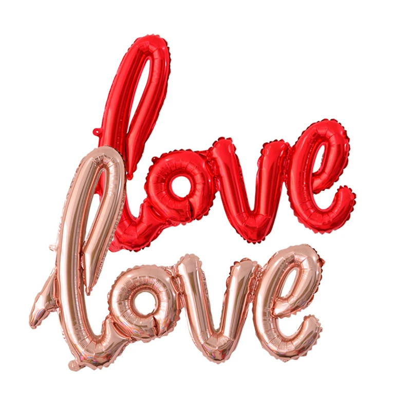 Свадебные шары с буквенным принтом новинка воздушный шар Красным золотом нижний