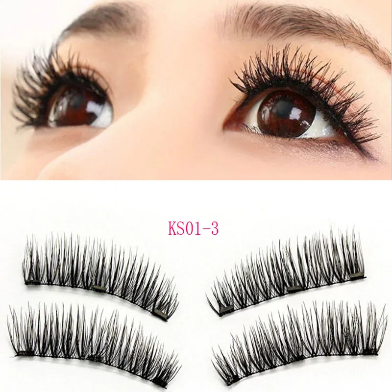 4 шт./1 пара магнитные накладные ресницы|false eyelashes|eyelashes naturalfalse eyelashes natural |
