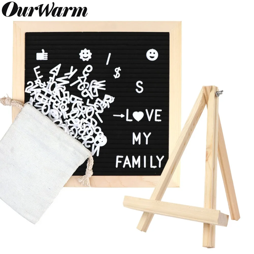 OurWarm DIY войлочная доска для букв со сменными буквами, доска для сообщений, таблички для вывесок, украшения для свадьбы, дня рождения, вечеринки