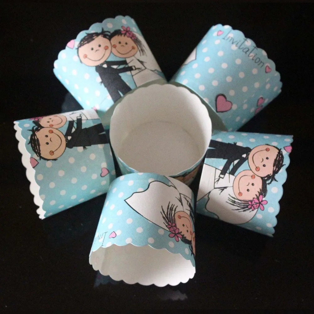 Новый дизайн милый свадебный день рождения вечернее бумажное праздничное