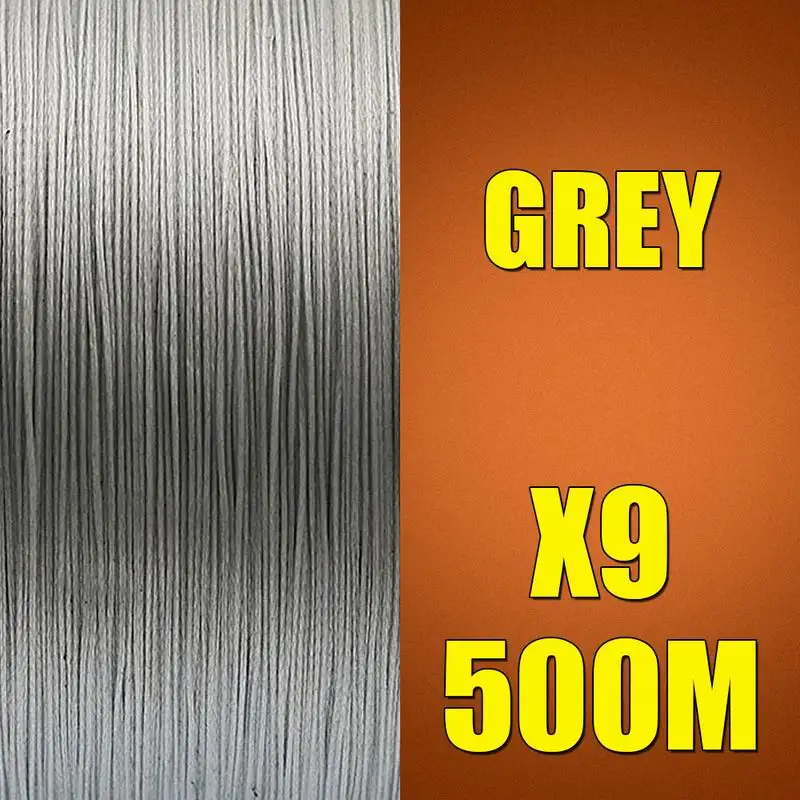 Grey Аскон рыбы pe 9 пряди плетеные Рыбалка линии 500 м Комплексная Рыбалка линии 547yd подводный Охота снасти 15-310lb зеленый - Цвет: Grey
