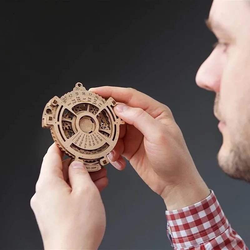 Креативный DIY 3D вечный календарь деревянная механическая модель головоломка игра сборка игрушка подарок