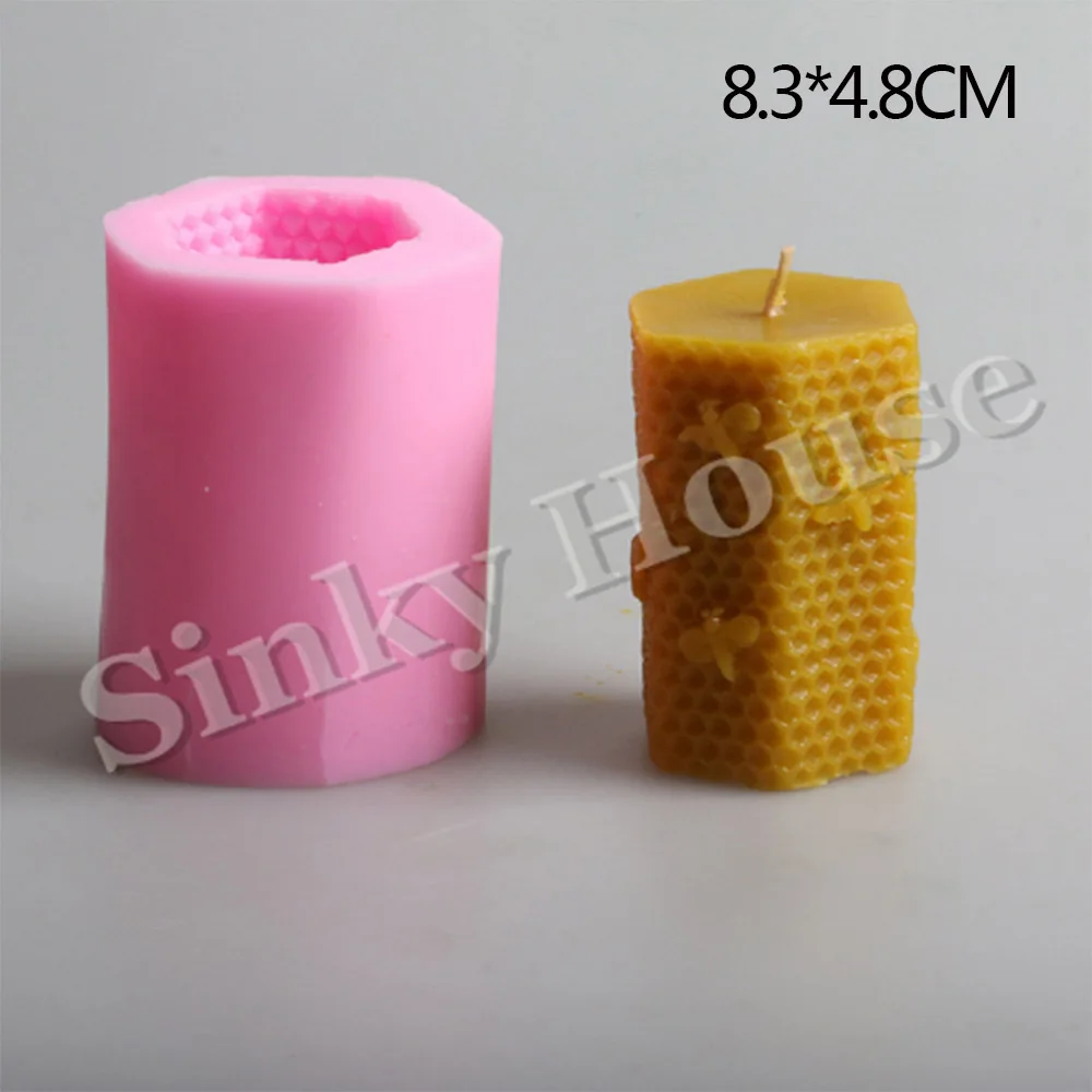 E Honeycomb candle silicone mold several geometry candle mold DIY DIY handmade candle mold - Цвет: E