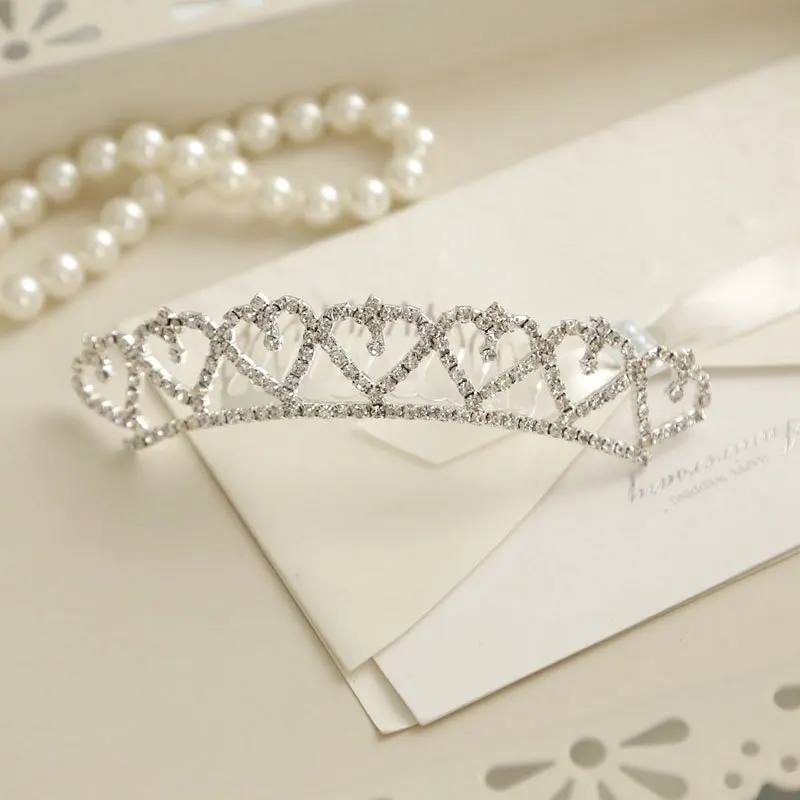 Тиары короны с блестящими стразами ювелирные украшения для свадьбы выпускного