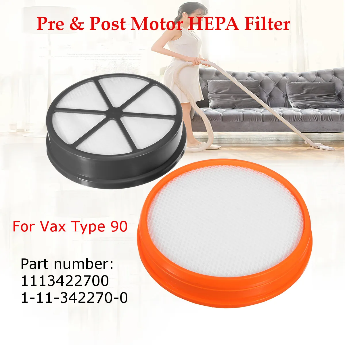 Pre& Post мотор HEPA фильтр комплект запасных частей для Vax Тип 90 пылесос