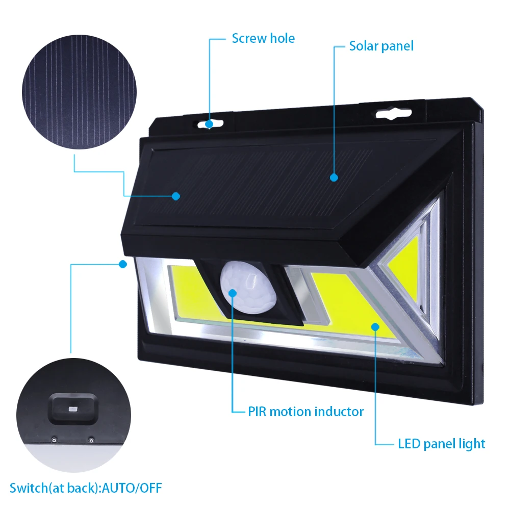Светодиодный солнечный свет PIR датчик движения настенный светильник 15 Вт