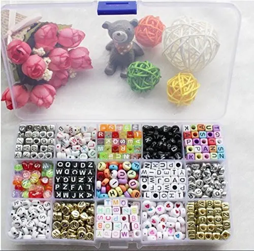 1100 шт. акриловые бусины для украшений сделай сам|beads for diy|alphabet beadscube beads |