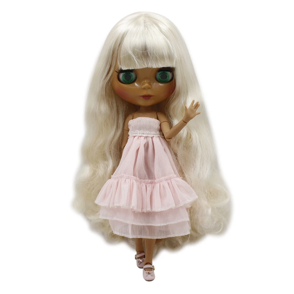 Ледяной DBS Blyth 1/6 bjd из черной кожи милые молодежные короткие кудрявые волосы