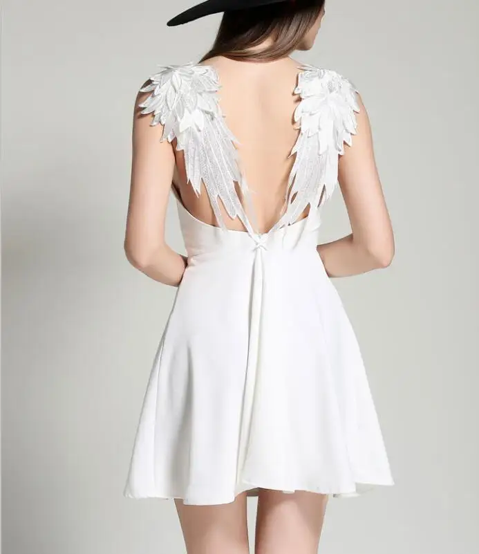 2018 сексуальное платье с треугольным вырезом А-силуэта Ski2018 весеннее и летнее