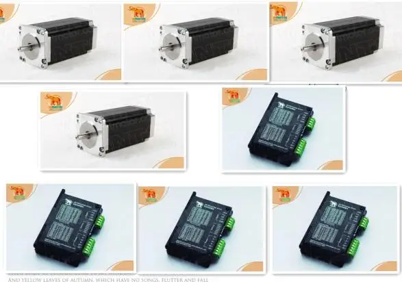 4-осевой шаговый двигатель с ЧПУ Nema 23, 425oz-in 3N.m, 4,2 А, фотодрайвер DQ542MA, 4,2 А, 50 в, автоматизация резки, визуализация, гравировка