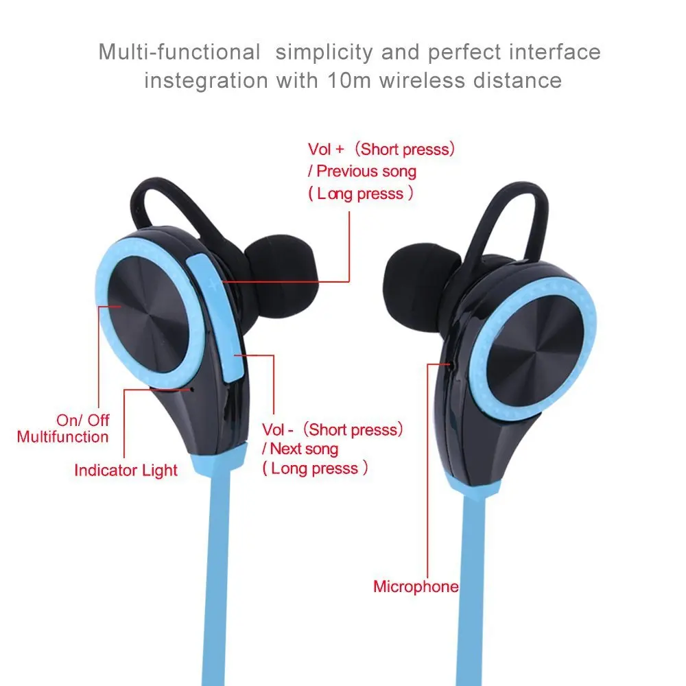 Беспроводной Bluetooth гарнитура легкий бас стерео спортивные наушники шум изоляции
