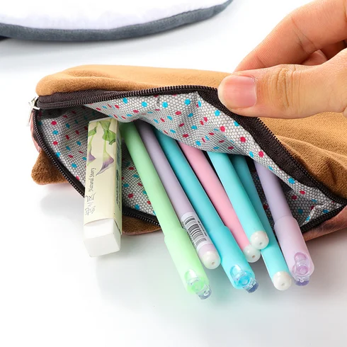 Кошки Kawaii молнией мешки для карандашей смешные 3D плюшевые футляры для ручек 2016 горячий новый случай большой вместительность школьные принадлежности канцелярии 004.