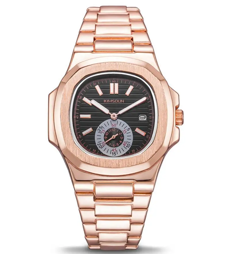Men's wrist watches business automatic quartz watch stainless steel watchband waterproof fashion sports men reloj hombre |