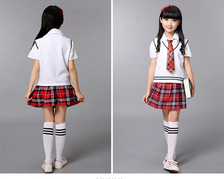 Детская школьная форма одежда с короткими рукавами Хор учеников начальной школы