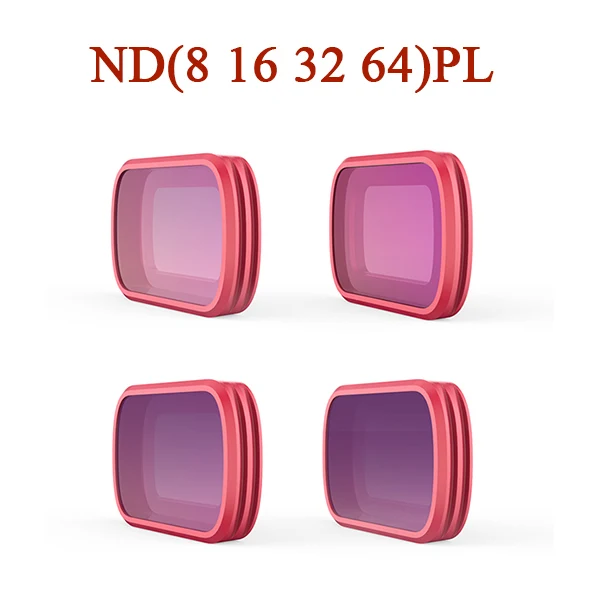 PGYTECH фильтры Комплект CPL ND8/16/32/64 PL постепенное версия Профессиональный фильтр для камеры DJI OSMO карман Камера аксессуары для Кардана - Цвет: Серый