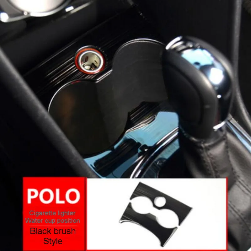 Наклейки Tonlinker для интерьера стакана с водой Volkswagen Polo 2011-17 Стайлинг автомобиля 1-2