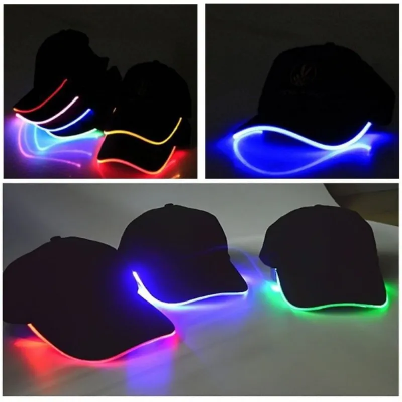 

LED Light Up Baseball Caps Glowing Adjustable Hats Perfect for Party Hip-hop Running Female