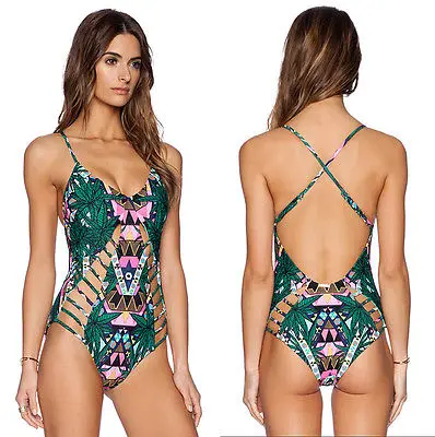 Новое поступление 2016 Цельный купальник женские винтажные купальные костюмы