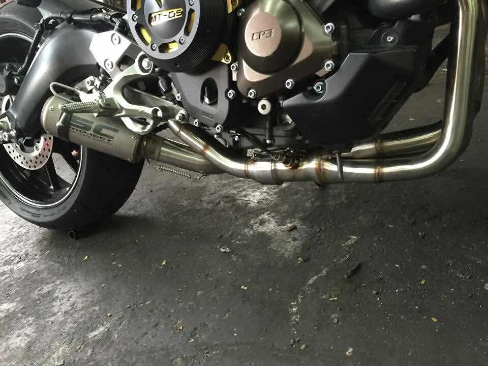 Соединительная труба без шнуровки для Yamaha MT09 MT 09 FZ09 FZ глушитель мотоцикла