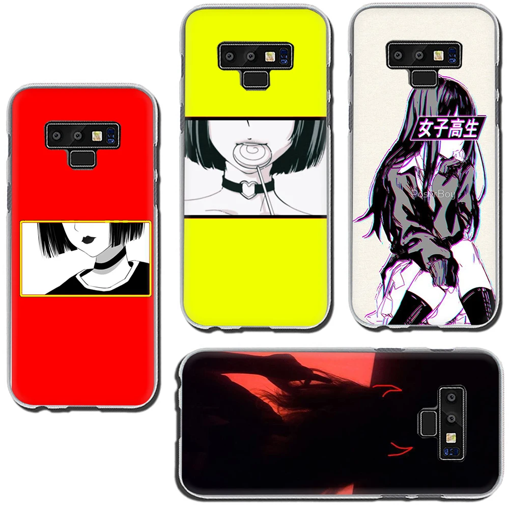 Жесткий чехол для телефона с японским аниме Sad Samsung Galaxy A3 A5 2016 2017 A7 A8 A9 2018 A 10 30 40 50 70 |