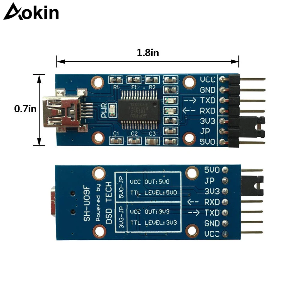 Последовательный адаптер FT232RL FT232 FTDI USB 3 В 5 в TTL модуль мини порт для arduino pro Mini к 232