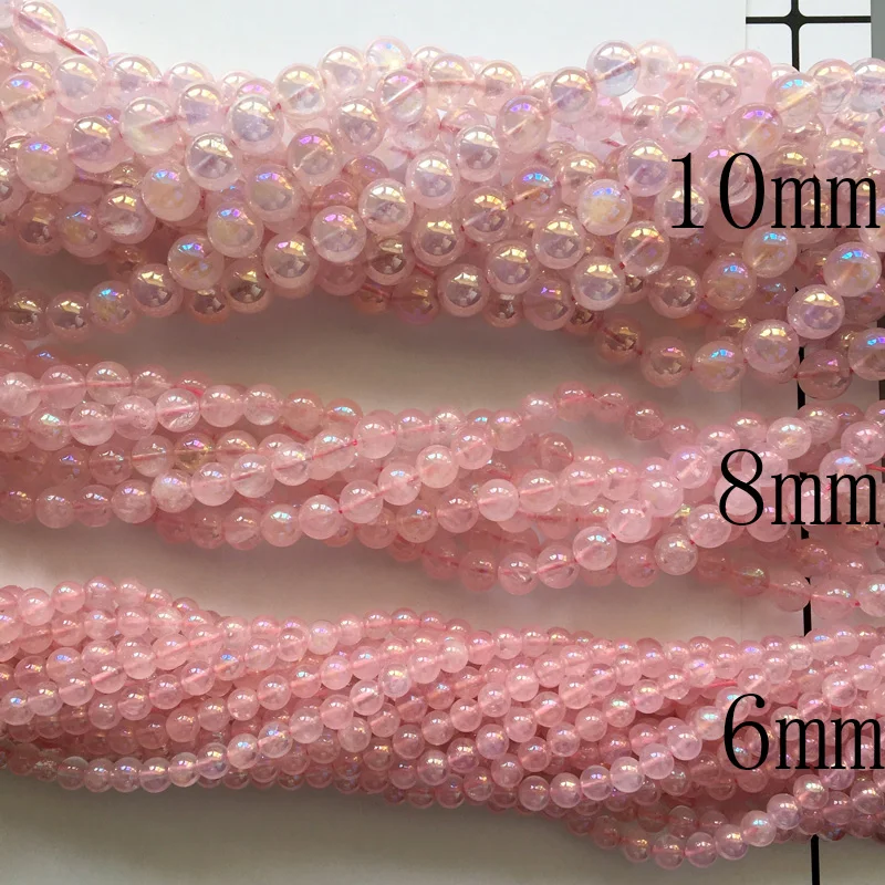 Круглые Бусины Из кварцевого кристалла aqua aura 6 12 мм|loose beads|aqua aurabeads diy |
