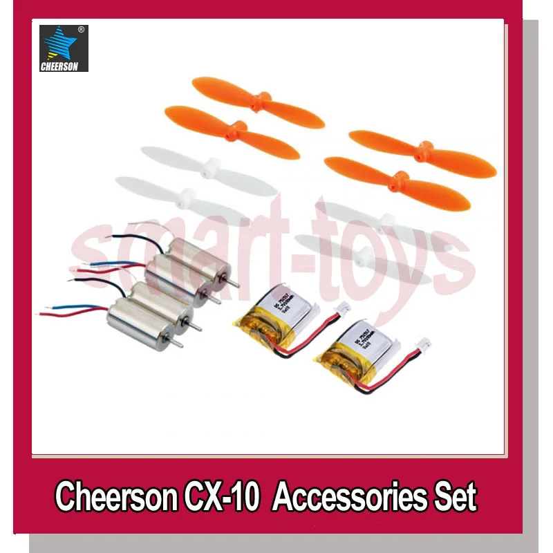 Cheerson CX 10 батарея для вертолета 3 7 V 100mAh вперед и назад лопасти двигателя набор 10A