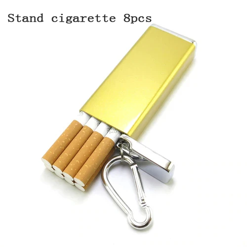 YB98AJC-JinSe-8pcs Портативный портсигар анти-давление Водонепроницаемый Многофункциональный табачный бак Металлическая Пепельница бутылка для хранения зубочистка бутылка - Цвет: YB98AJC-JinSe-8pcs