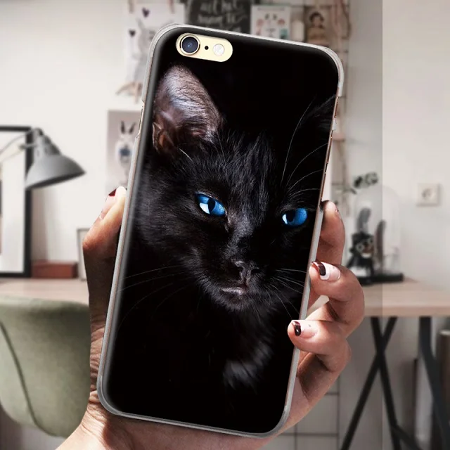 Силиконовый чехол-Бампер для Iphone 4, 4S, 5, 5S, SE, 6, 6 S, 7, 8 Plus, X, XR, XS Max, мягкий чехол-бампер из ТПУ с рисунком кота, котенка, пары