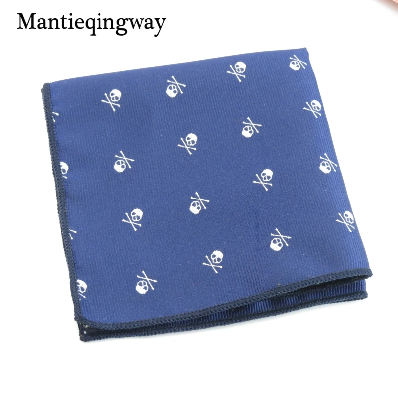 Mantieqingway модные жаккардовые карманные квадратные носовые платки с черепом для