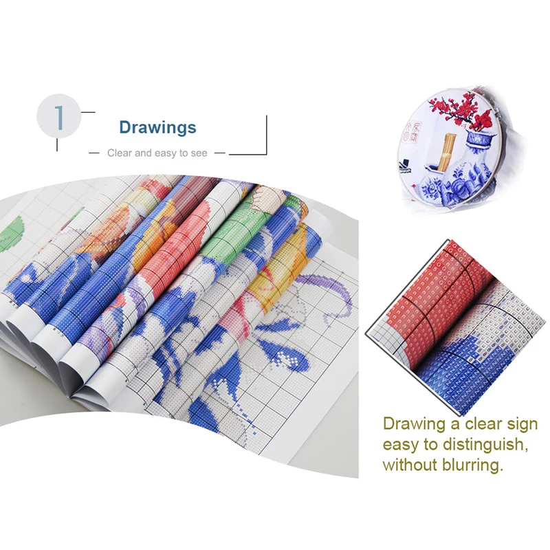 Joy Sunday Stitch Kits Embroidery Needlework Sets The Bridge Of Autumn Painting Printed Cross Kit | Дом и сад