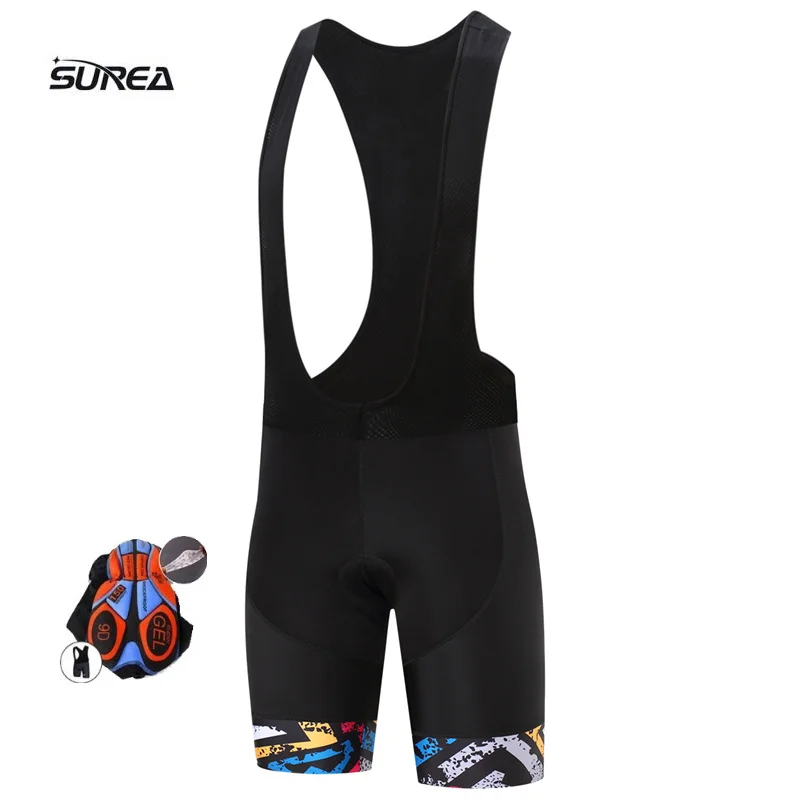 SUREA Gareth Pro Summer 3D Gel Padded Coolmax Bicycle Bib Shorts Quick Dry Cycling Pants Verano Culotes Ciclismo | Спорт и
