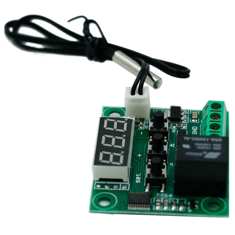 

100pcs/lot by fedex or dhl DC12V Digital Cool Heat temp Thermostat temperature meter control thermometer Switch w1209