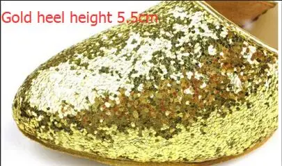 Gold 2 Новинка, 5 цветов, расшитые блестками, синие, красные, черные, золотые, серебряные, женские туфли для бальных танцев, танго, сальсы, латинских танцев/дешевая обувь для сальсы с закрытым носком - Цвет: Gold 2