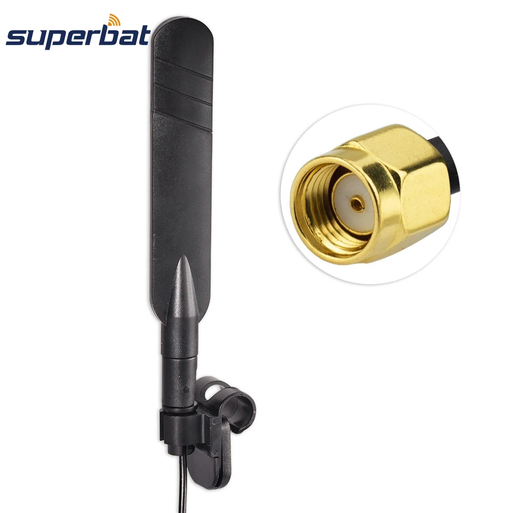 Superbat WiFi антенна зажим/лезвие 2 4 ГГц 5dBi бустер для 802.11b/g Cardbus беспроводная карта RP SMA