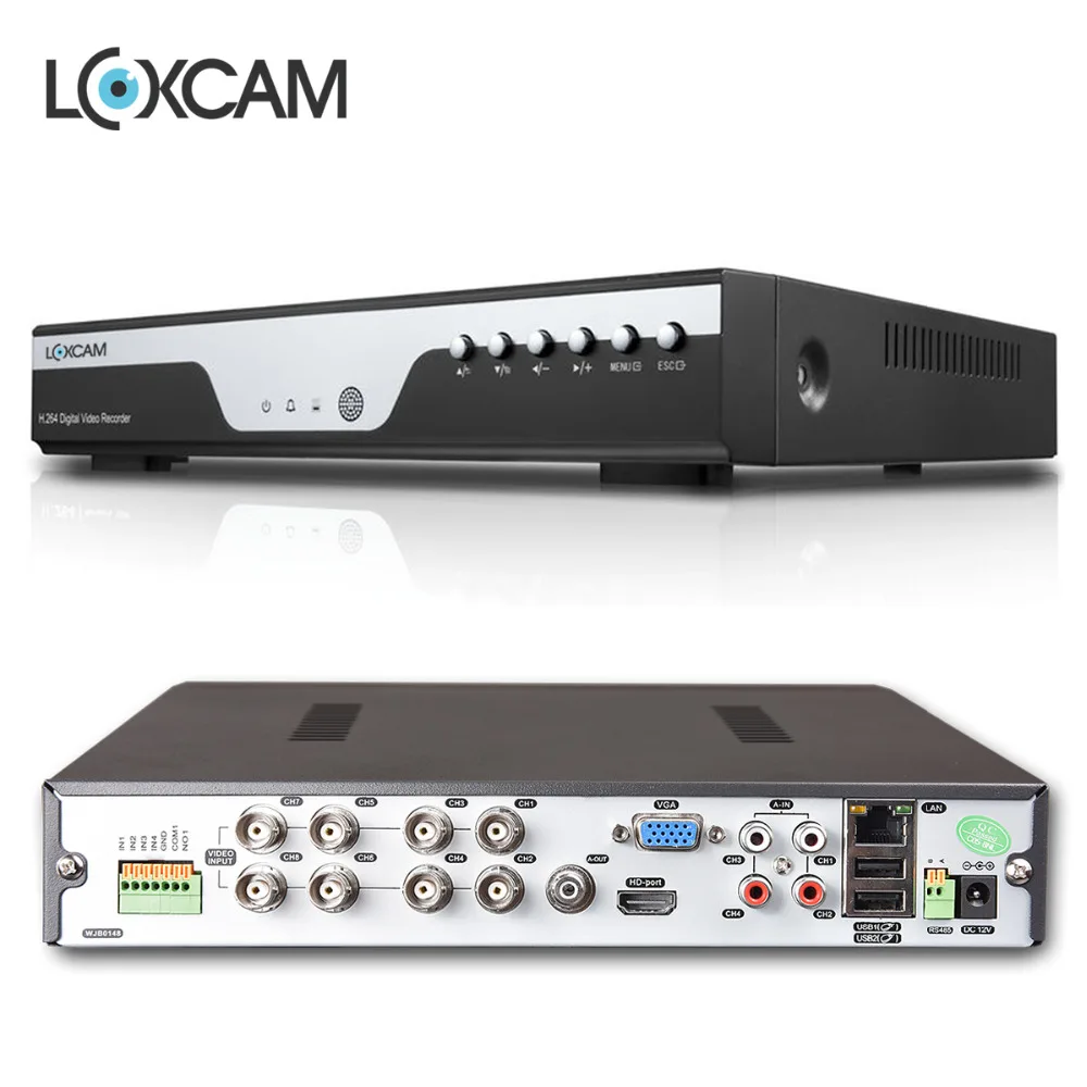 LOXCAM CCTV DVR 8 каналов HDMI 1080P NVR рекордер 8CH 2MP 6 в 1 AHD TVI CVI P2P Onvif видеонаблюдение