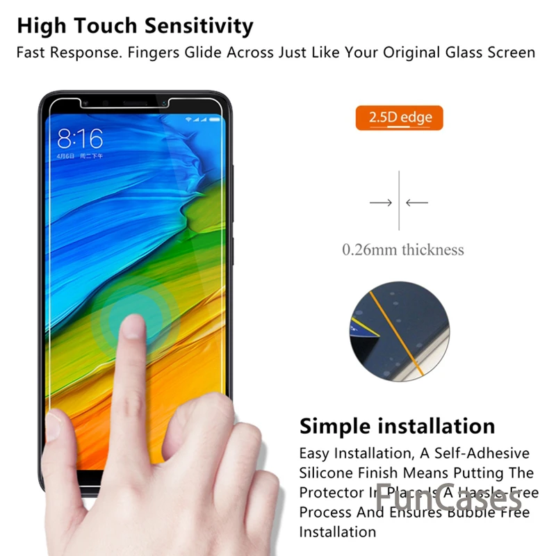 Закаленное стекло для Xiaomi Redmi 6A 6 протектор экрана на Note 5 5A 4 4X 4A Plus 7 ccrystal Защитное