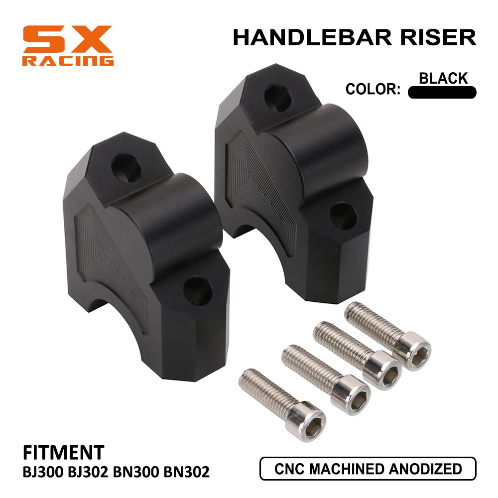 

Motorcycle NEW Black Handlebar Riser Up Backs Moves Bracket Kit Clamp For Benelli BJ300 BJ302 BN300 BN302 Street Bike