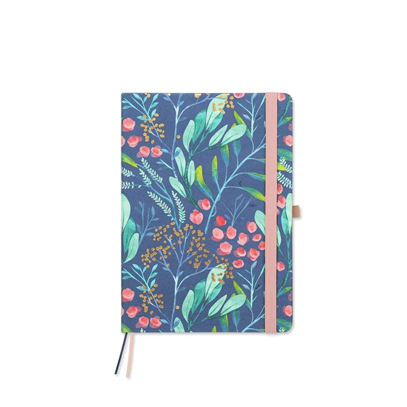 1 Пунктирной жесткий Тетрадь крышка цветок эластичный точка сетки Bujo Дневник путешествия Bullet Journal - Цвет: 1