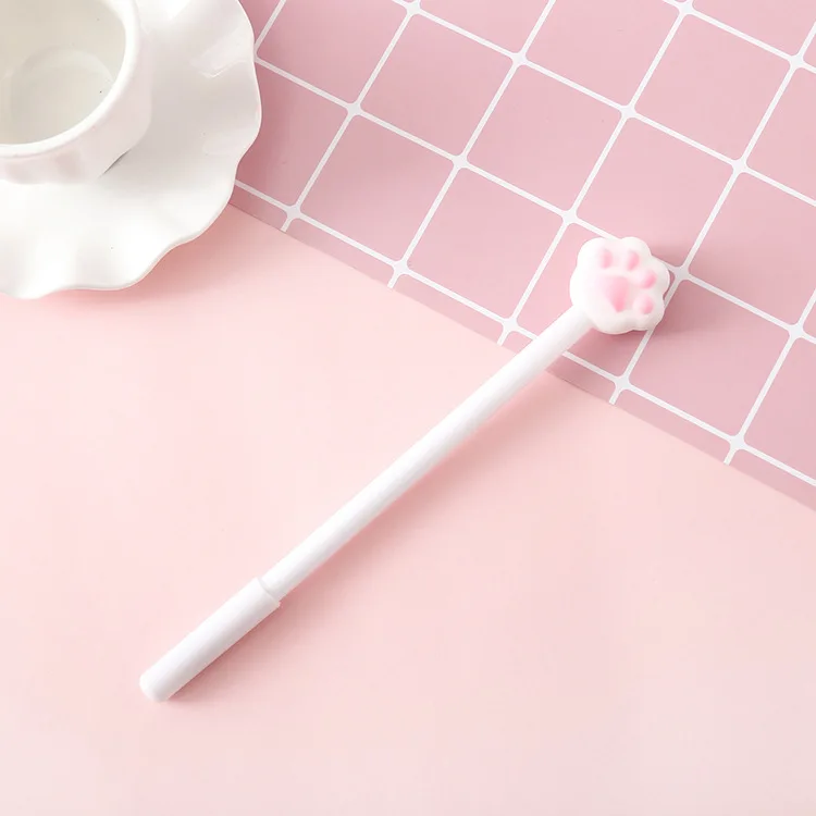 Гелевая ручка Kawaii Cat claw 0,5 мм, черные чернила, нейтральные ручки для письма, офисные школьные принадлежности, канцелярские принадлежности, подарок - Цвет: H