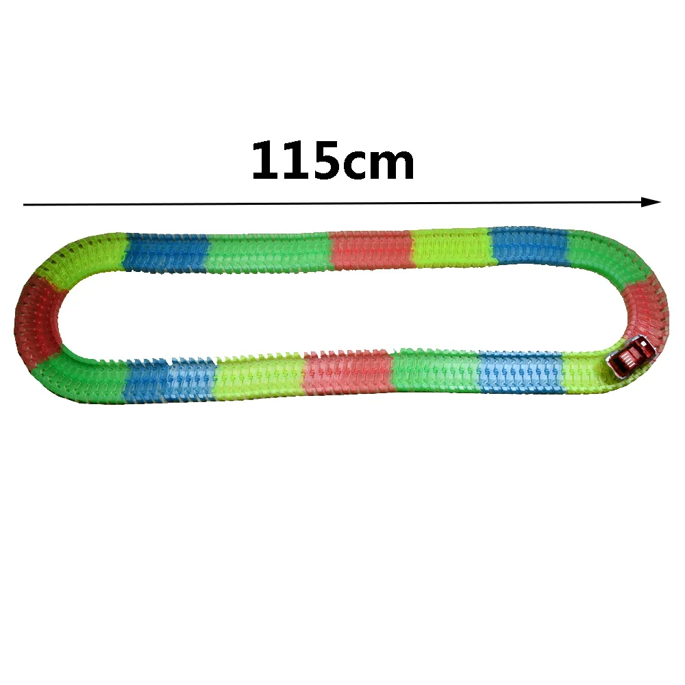 165 шт. волшебный гибкий рельсовый поезд трек светящийся электрический вагон