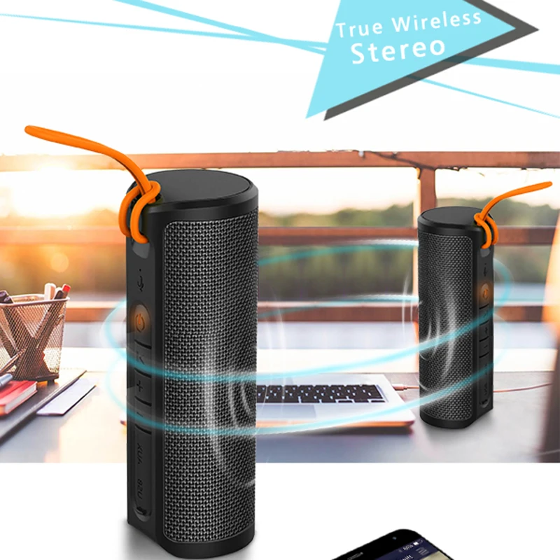 TWS Bluetooth динамик 10 вт двойной драйвер водонепроницаемый портативный открытый